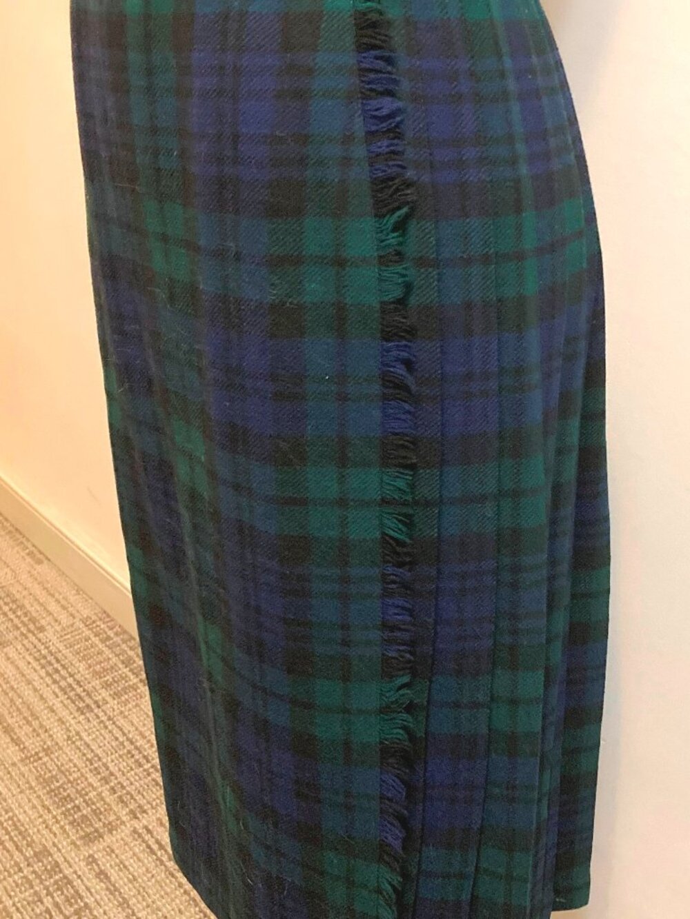 80s Blackwatch Kilt JONELLE John Lewis Partnership Wool Skirt Made in Scotland M